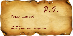 Papp Izmael névjegykártya
