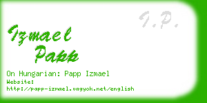 izmael papp business card